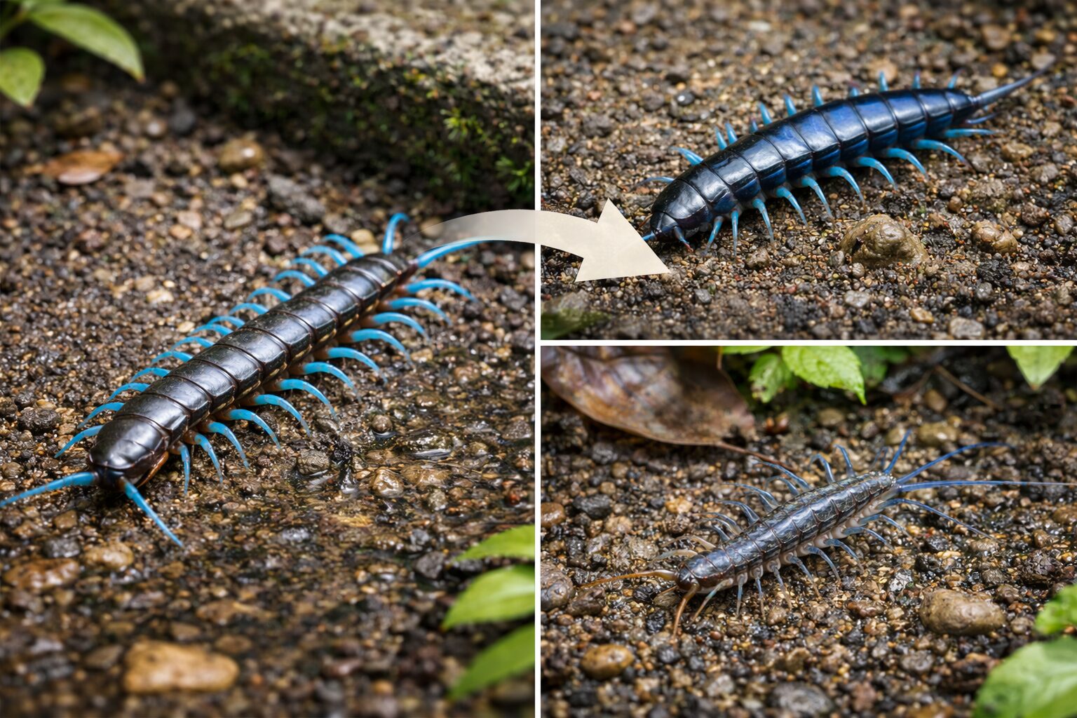 青いムカデと間違えやすい虫の特徴