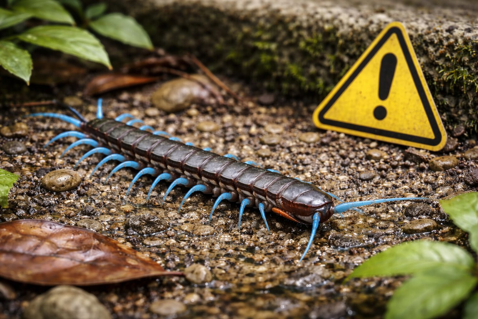 青いムカデの危険性