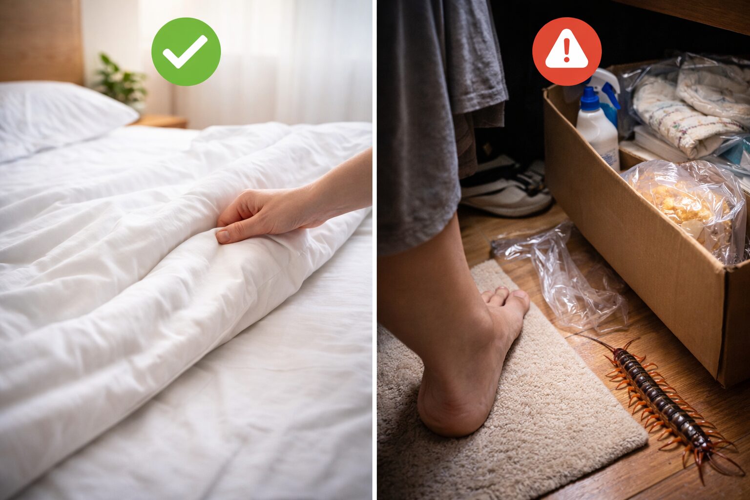 ムカデを見失ったまま生活しても問題ないかの判断基準