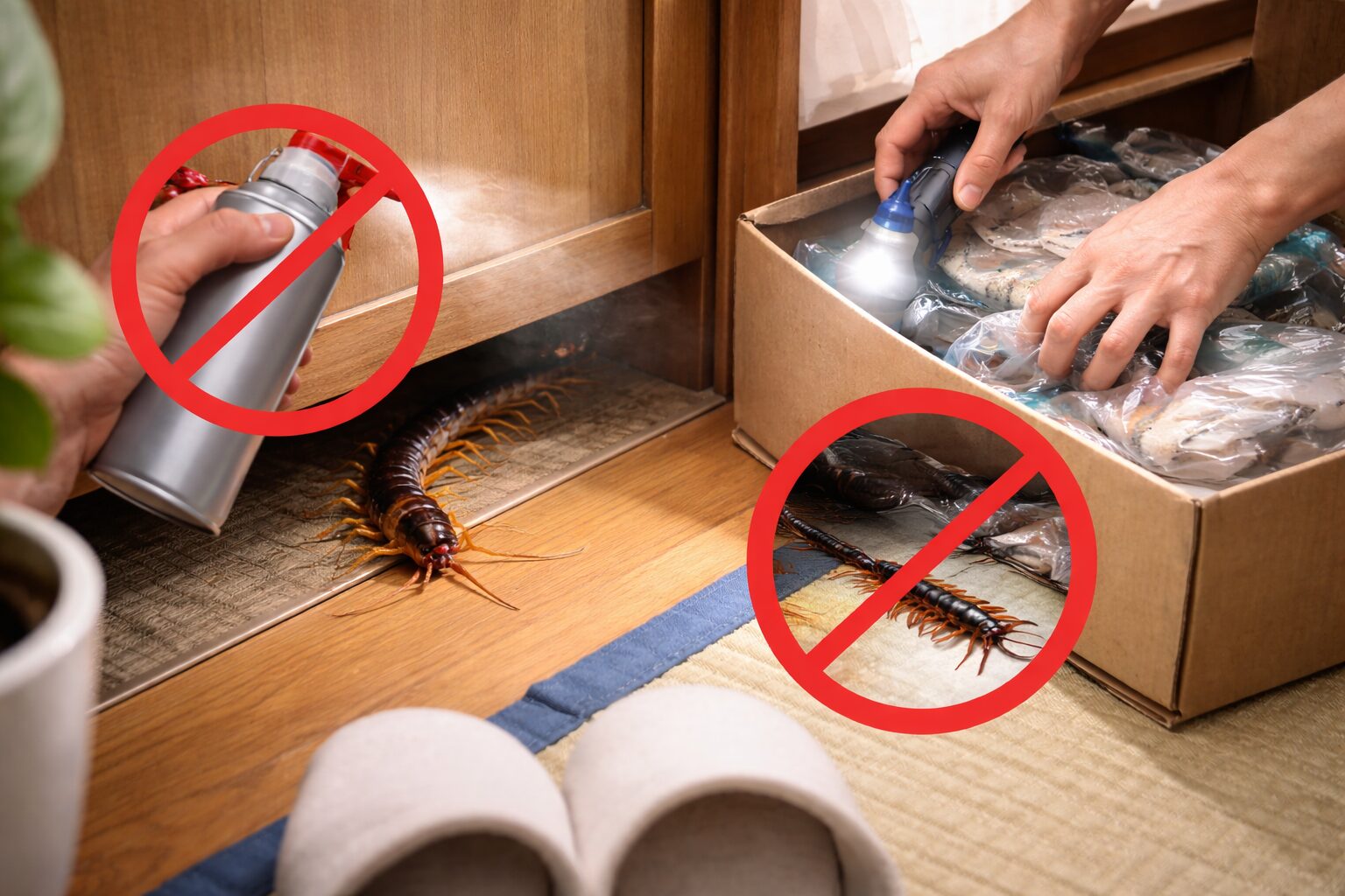 見失ったムカデに対して避けるべき行動と注意点