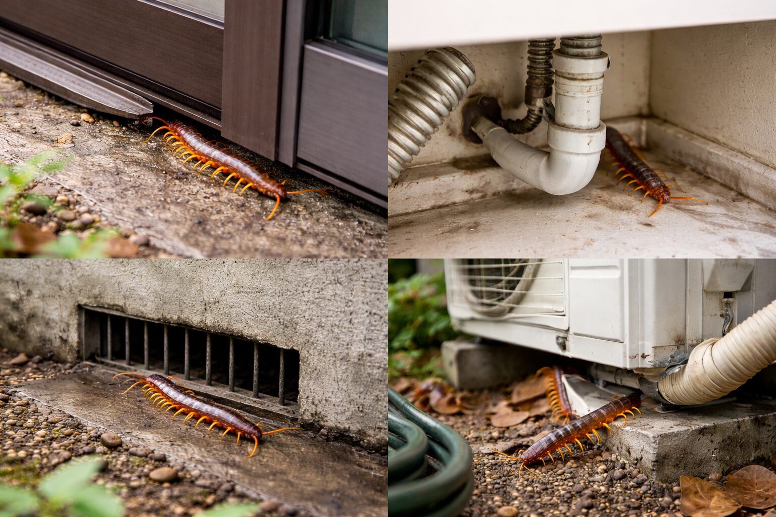 ムカデが家の中へ入りやすい主な侵入経路