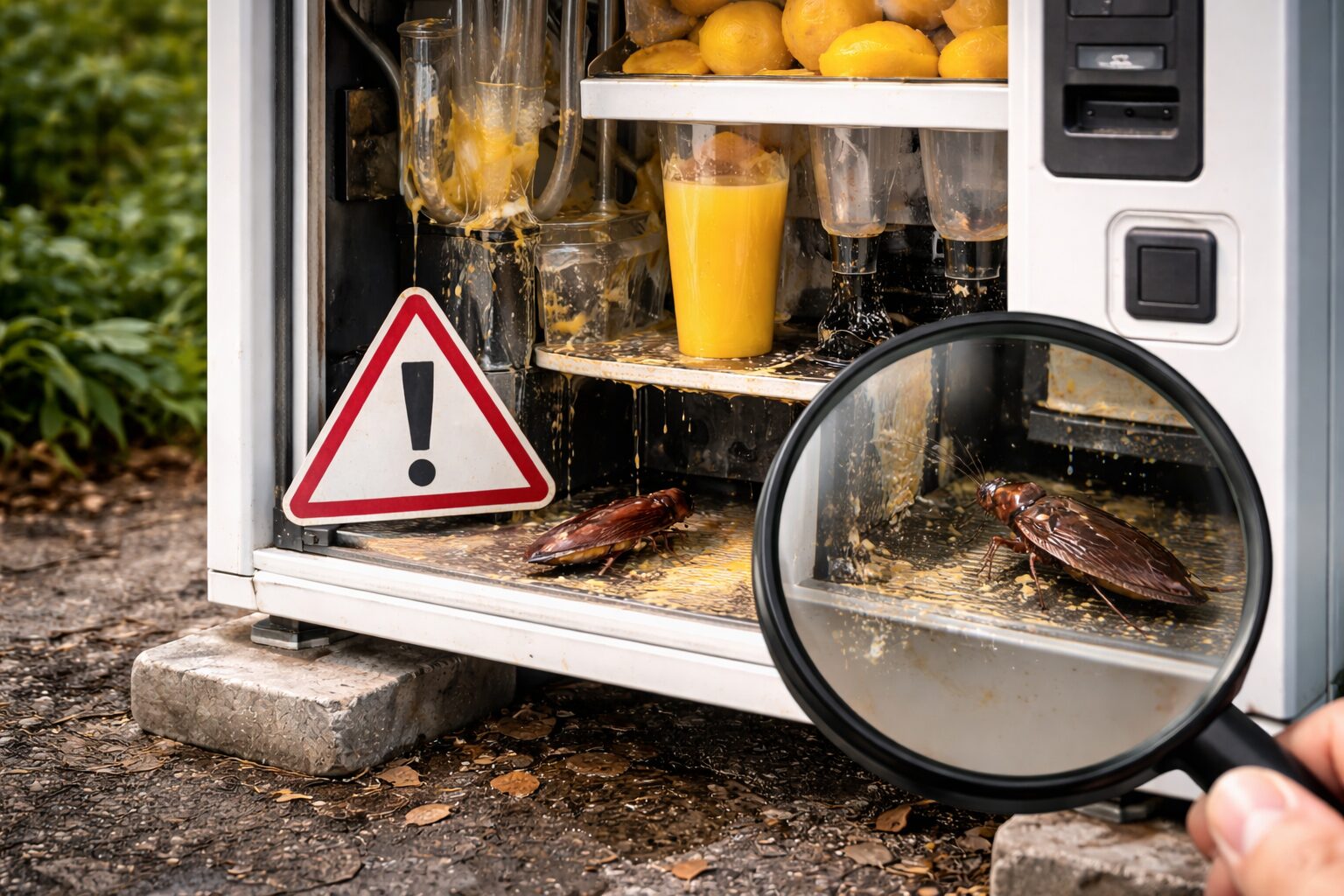 オレンジジュース 自販機 ゴキブリ