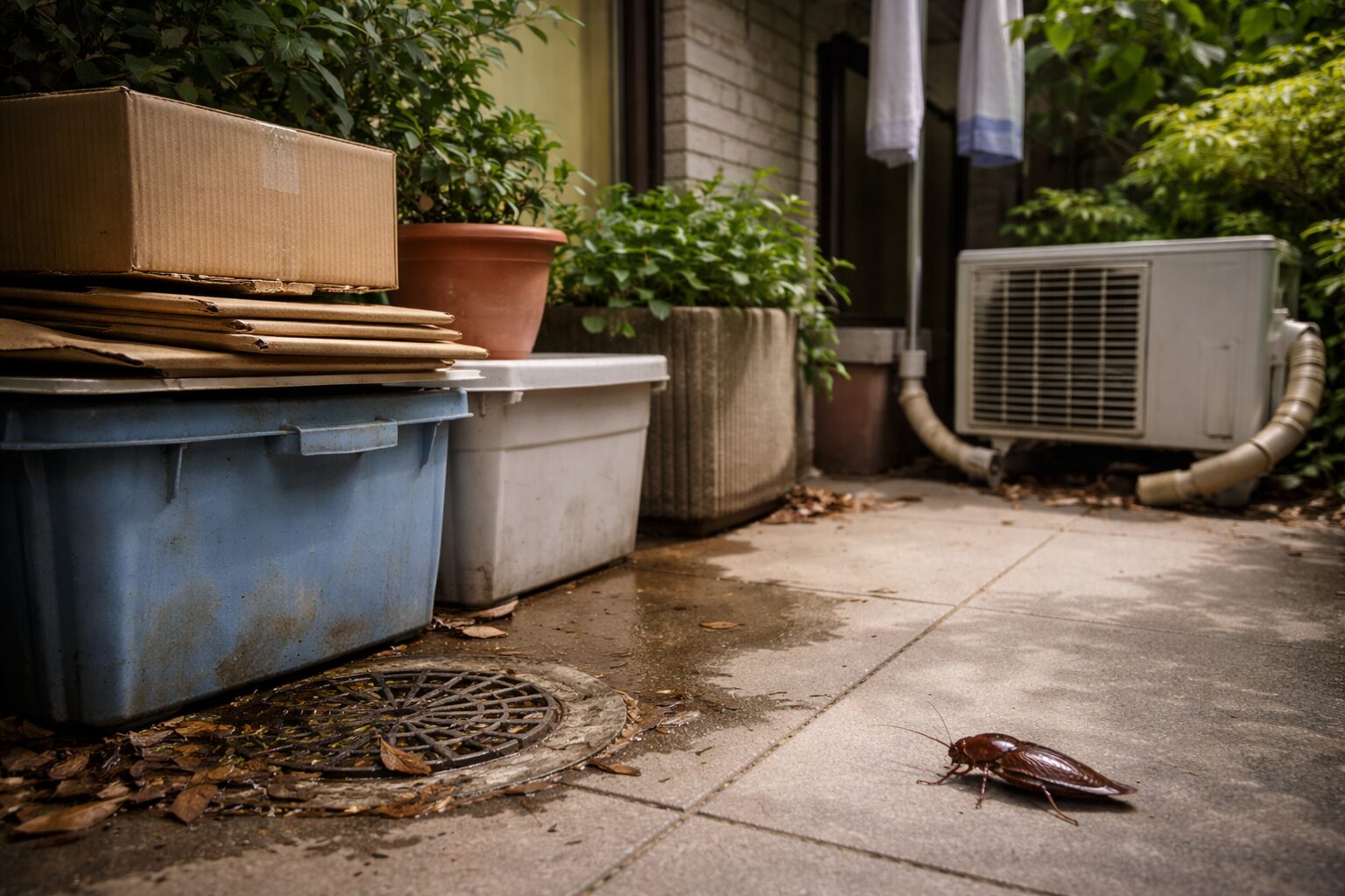 夜に洗濯物を干すとゴキブリが寄る危険性と対策のポイント